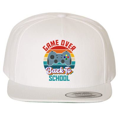 Game Over Back To School Funny Gamer Wool Snapback Cap