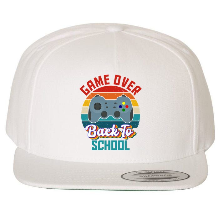 Game Over Back To School Funny Gamer Wool Snapback Cap