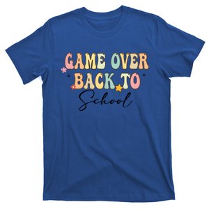 Game Over Back To School Teacher Groovy Retro Gift T-Shirt