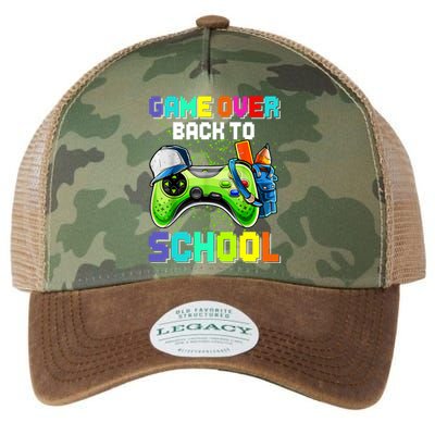 Game Over Back To School Video Game Leveled Up Gift Legacy Tie Dye Trucker Hat