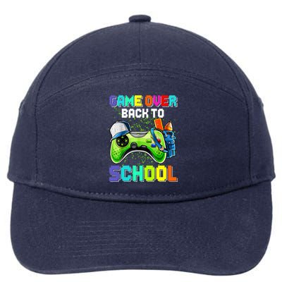 Game Over Back To School Video Game Leveled Up Gift 7-Panel Snapback Hat