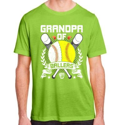 Grandpa Of Ballers Baseball Lover Gift Adult ChromaSoft Performance T-Shirt