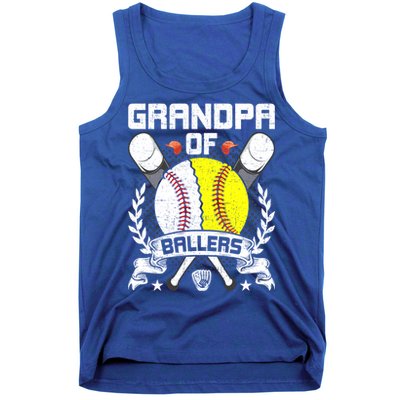 Grandpa Of Ballers Baseball Lover Gift Tank Top