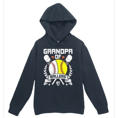 Grandpa Of Ballers Baseball Lover Gift Urban Pullover Hoodie