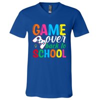 Game Over Back To School Video Games Happy First Day School Gift V-Neck T-Shirt