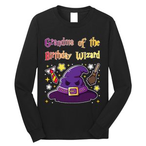 Grandma Of Birthday Wizard 9th Birthday Magic Theme Party Long Sleeve Shirt