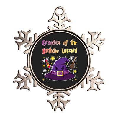 Grandma Of Birthday Wizard 9th Birthday Magic Theme Party Metallic Star Ornament