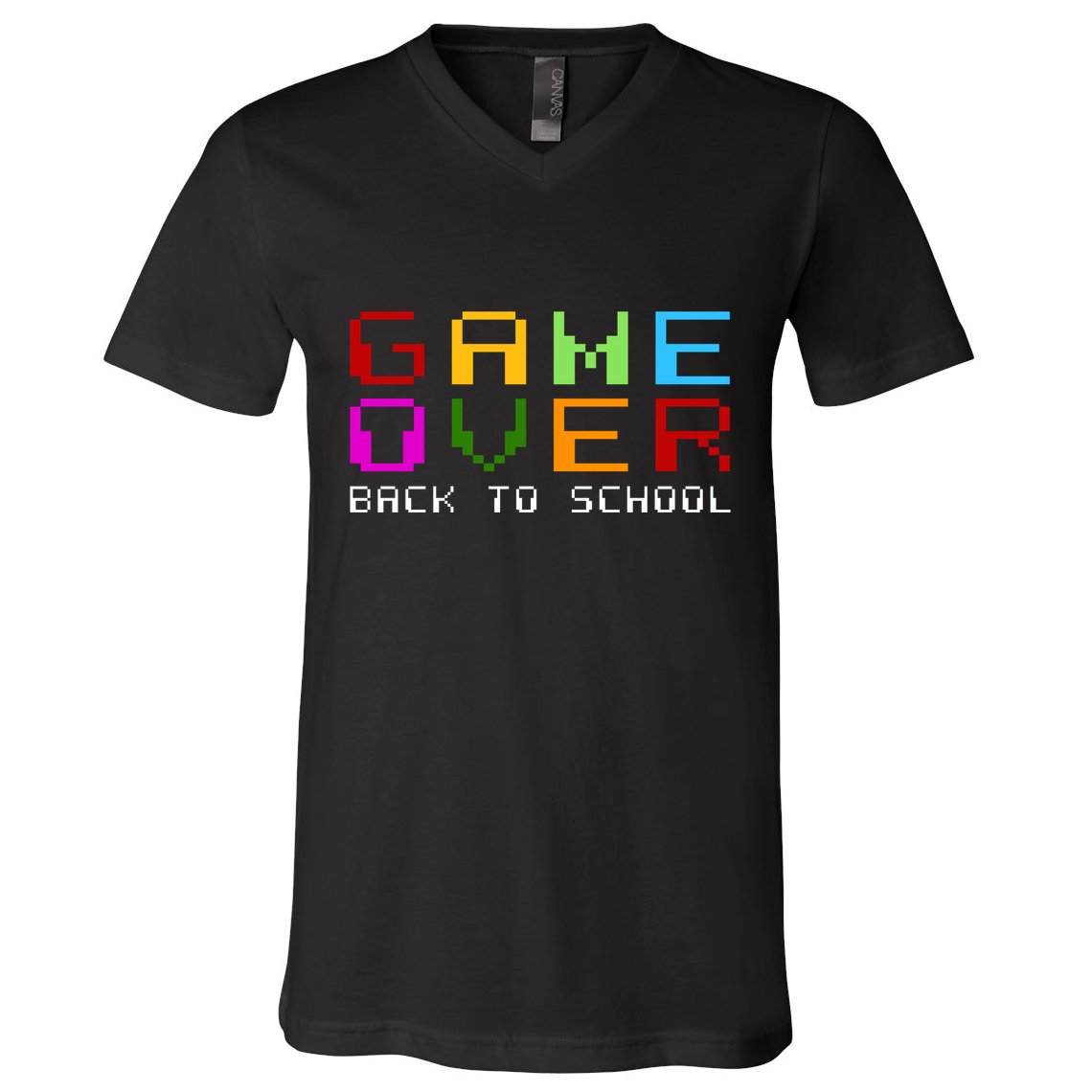 Game Over Back To School V-Neck T-Shirt