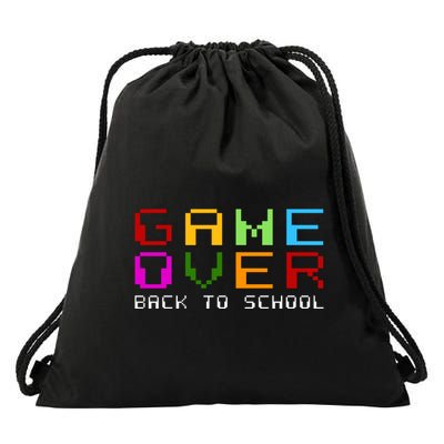 Game Over Back To School Drawstring Bag