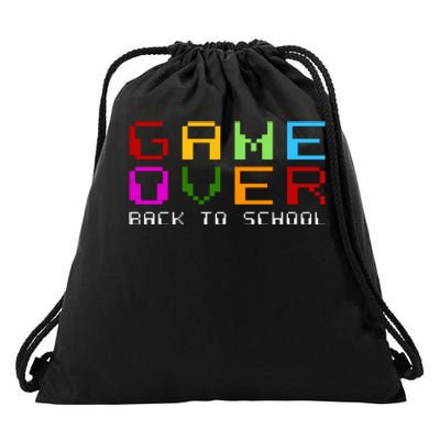 Game Over Back To School Drawstring Bag