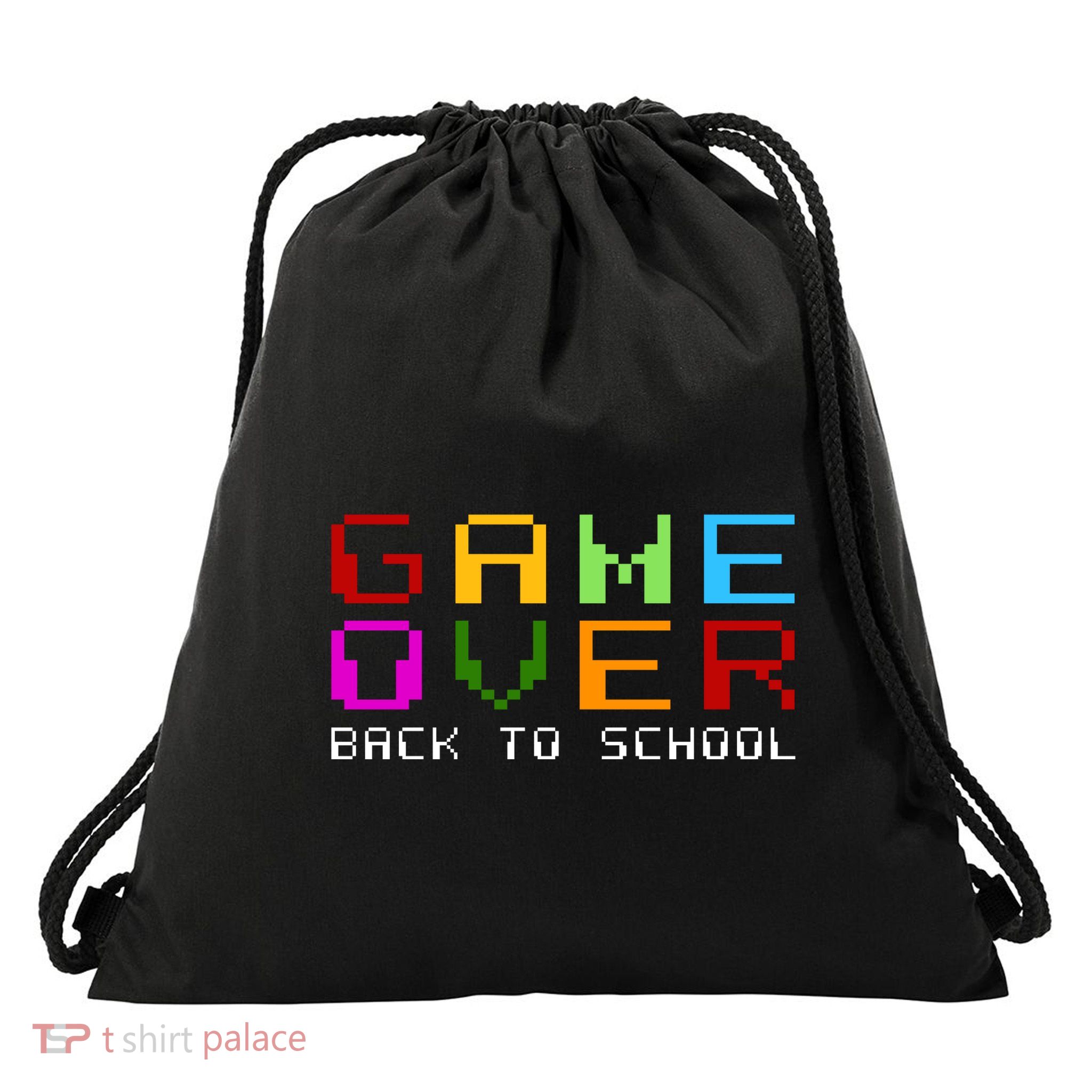 Game Over Back To School Drawstring Bag