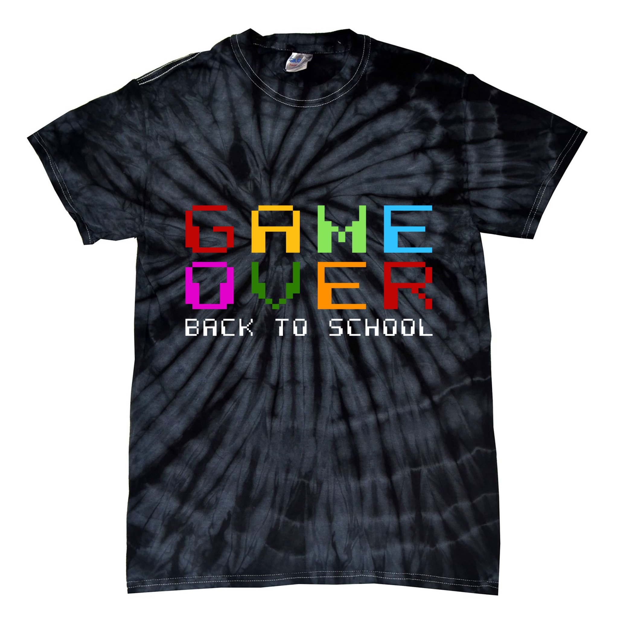 Game Over Back To School Tie-Dye T-Shirt