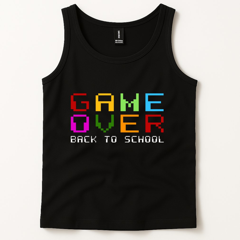 Game Over Back To School Tank Top