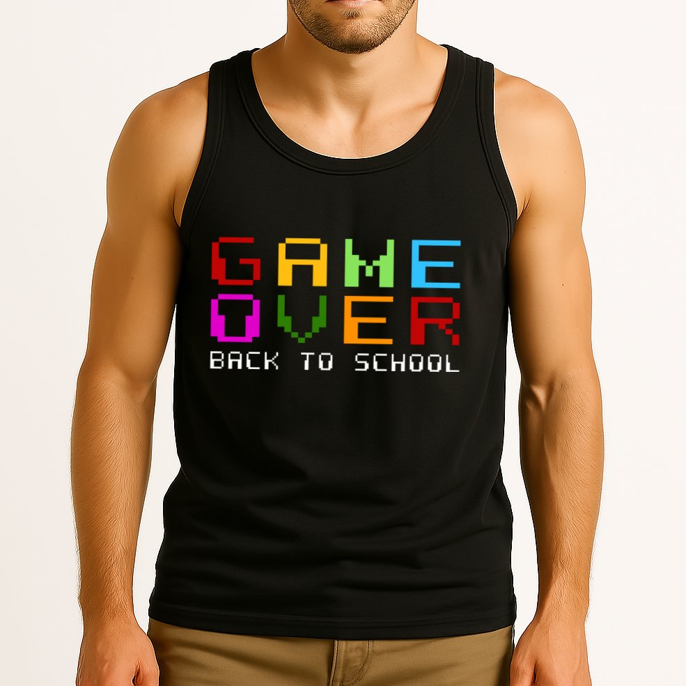 Game Over Back To School Tank Top