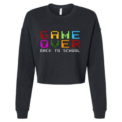 Game Over Back To School Cropped Pullover Crew
