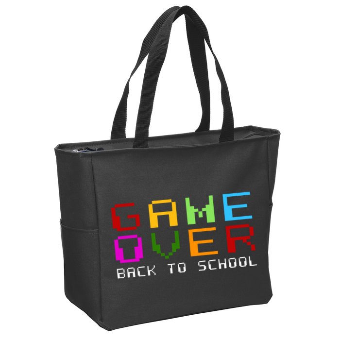 Game Over Back To School Zip Tote Bag