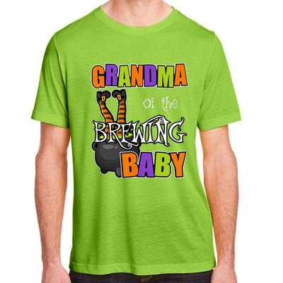 Grandma Of Brewing Baby Halloween Theme Baby Shower Spooky Adult ChromaSoft Performance T-Shirt