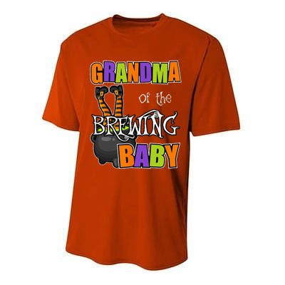 Grandma Of Brewing Baby Halloween Theme Baby Shower Spooky Performance Sprint T-Shirt