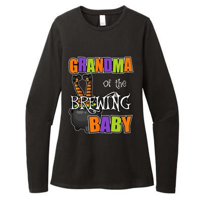 Grandma Of Brewing Baby Halloween Theme Baby Shower Spooky Womens CVC Long Sleeve Shirt