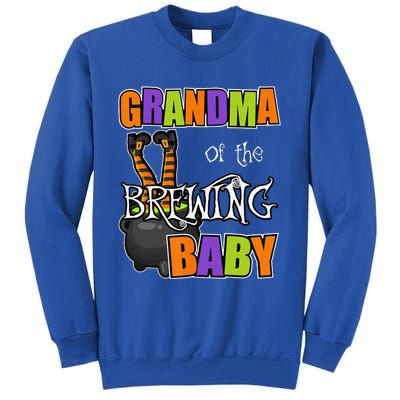 Grandma Of Brewing Baby Halloween Theme Baby Shower Spooky Sweatshirt