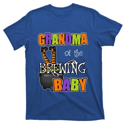 Grandma Of Brewing Baby Halloween Theme Baby Shower Spooky T-Shirt