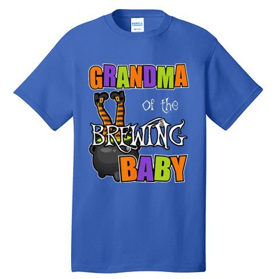 Grandma Of Brewing Baby Halloween Theme Baby Shower Spooky Tall T-Shirt