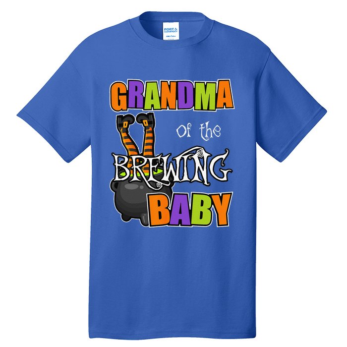 Grandma Of Brewing Baby Halloween Theme Baby Shower Spooky Tall T-Shirt