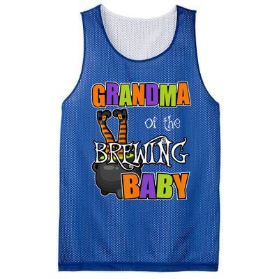 Grandma Of Brewing Baby Halloween Theme Baby Shower Spooky Mesh Reversible Basketball Jersey Tank