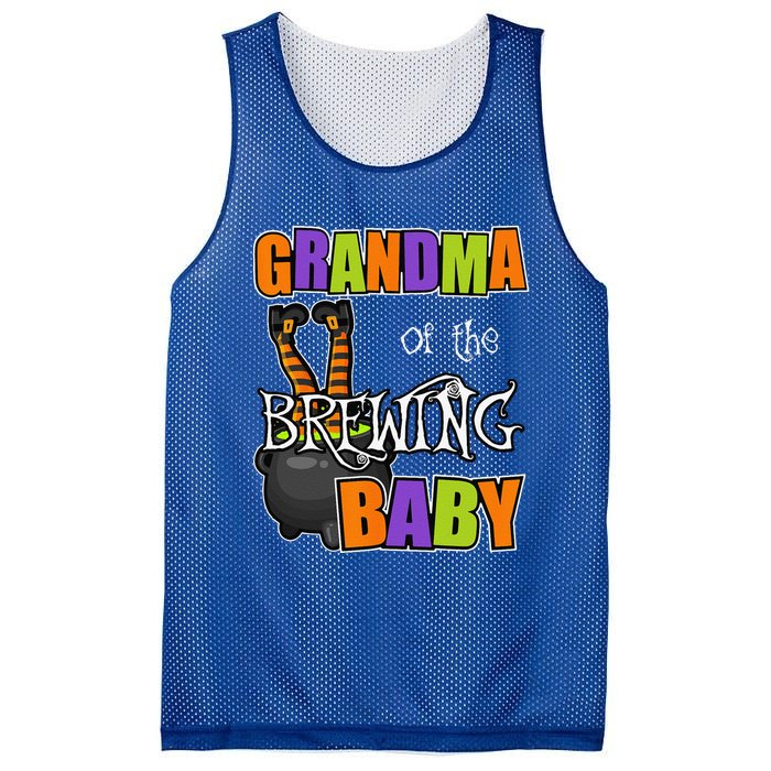 Grandma Of Brewing Baby Halloween Theme Baby Shower Spooky Mesh Reversible Basketball Jersey Tank