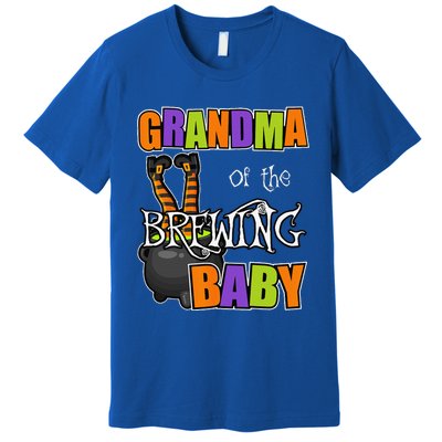 Grandma Of Brewing Baby Halloween Theme Baby Shower Spooky Premium T-Shirt