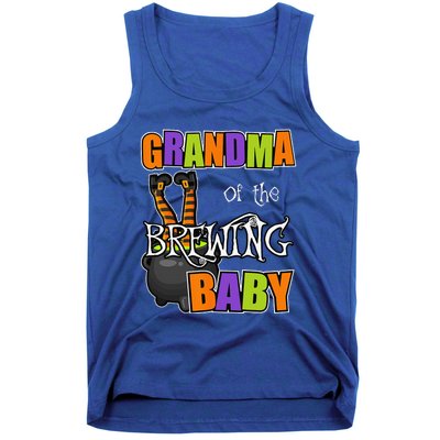 Grandma Of Brewing Baby Halloween Theme Baby Shower Spooky Tank Top