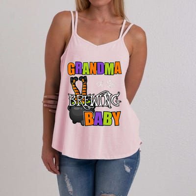 Grandma Of Brewing Baby Halloween Theme Baby Shower Spooky Women's Strappy Tank