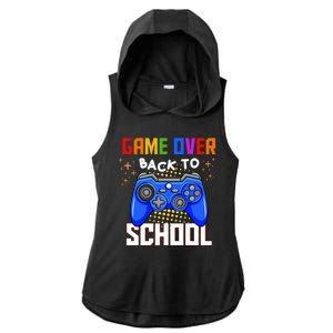 Game Over Back To School Funny Ladies PosiCharge Tri-Blend Wicking Draft Hoodie Tank