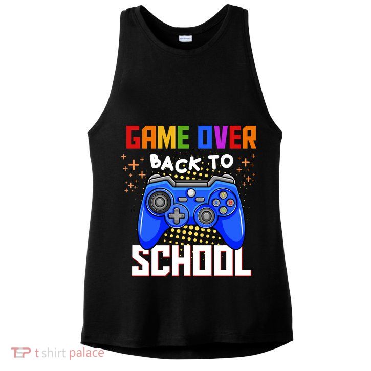 Game Over Back To School Funny Ladies PosiCharge Tri-Blend Wicking Tank