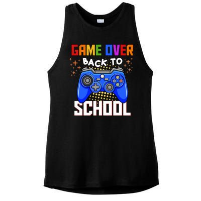 Game Over Back To School Funny Ladies PosiCharge Tri-Blend Wicking Tank