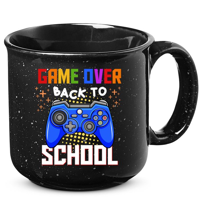 Game Over Back To School Funny 15oz Campfire Ceramic Mug