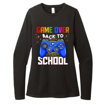 Game Over Back To School Funny Womens CVC Long Sleeve Shirt