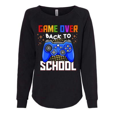 Game Over Back To School Funny Womens California Wash Sweatshirt