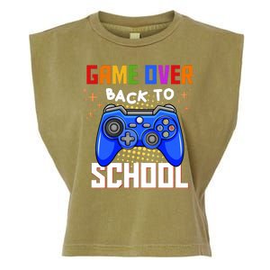 Game Over Back To School Funny Garment-Dyed Women's Muscle Tee