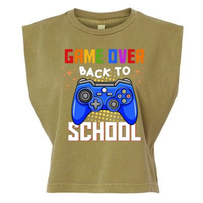 Game Over Back To School Funny Garment-Dyed Women's Muscle Tee