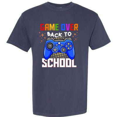 Game Over Back To School Funny Garment-Dyed Heavyweight T-Shirt