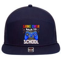 Game Over Back To School Funny 7 Panel Mesh Trucker Snapback Hat