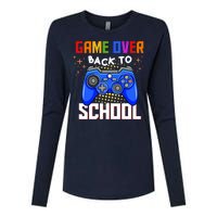 Game Over Back To School Funny Womens Cotton Relaxed Long Sleeve T-Shirt