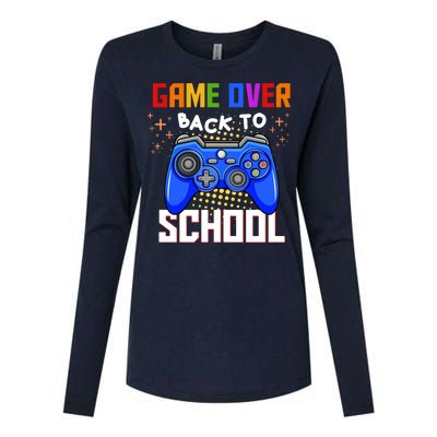 Game Over Back To School Funny Womens Cotton Relaxed Long Sleeve T-Shirt