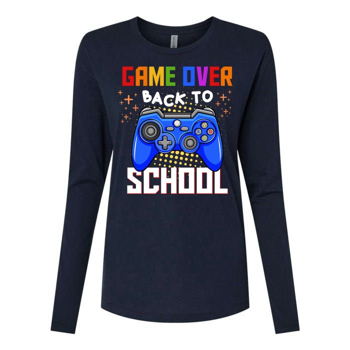 Game Over Back To School Funny Womens Cotton Relaxed Long Sleeve T-Shirt