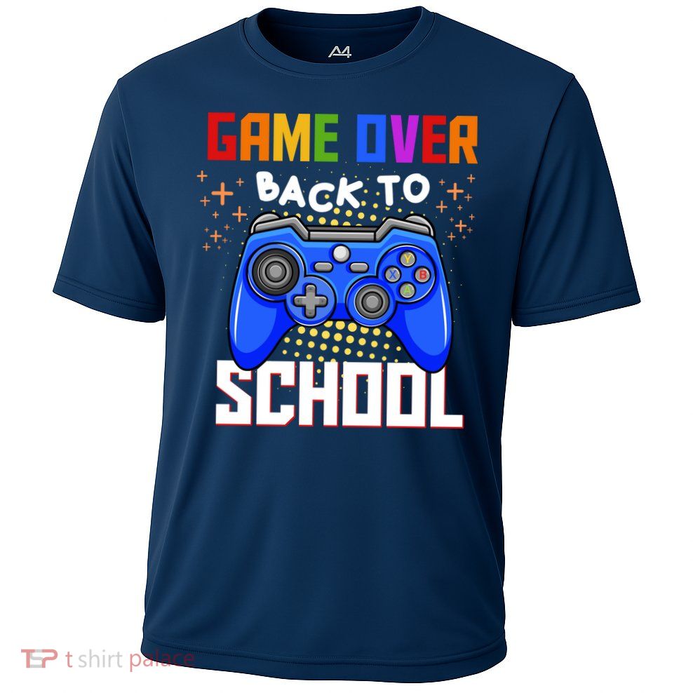 Game Over Back To School Funny Cooling Performance Crew T-Shirt
