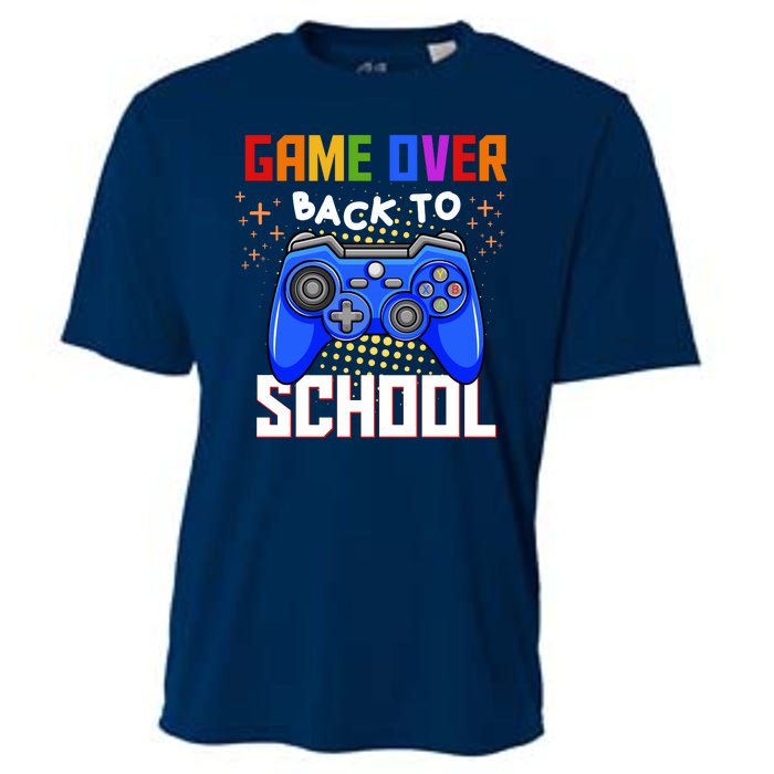 Game Over Back To School Funny Cooling Performance Crew T-Shirt