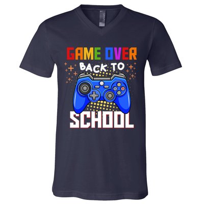 Game Over Back To School Funny V-Neck T-Shirt