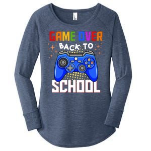 Game Over Back To School Funny Women's Perfect Tri Tunic Long Sleeve Shirt