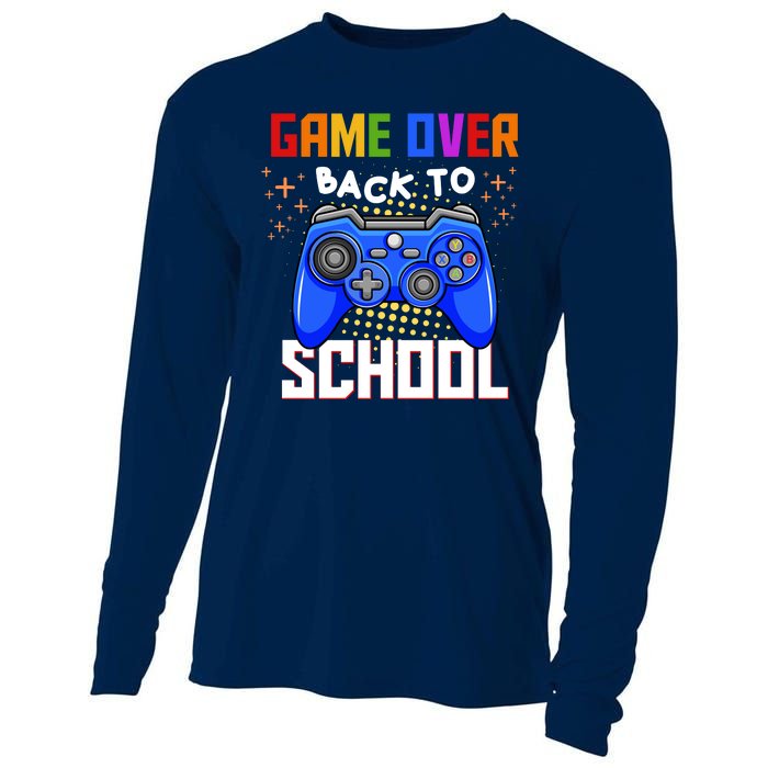 Game Over Back To School Funny Cooling Performance Long Sleeve Crew